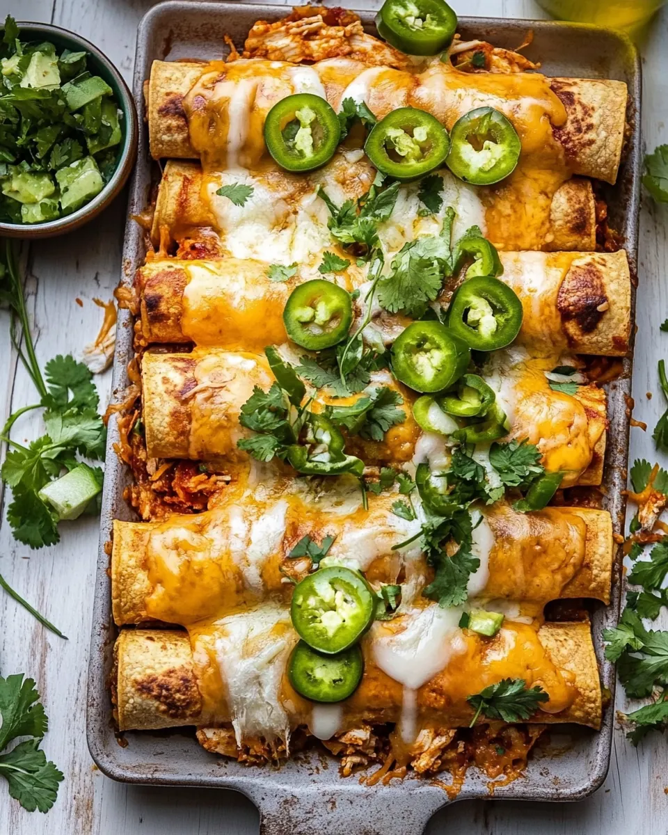 Baked Cheesy Cuban Chicken Taquitos