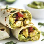 Baked Chicken Avocado Burritos
