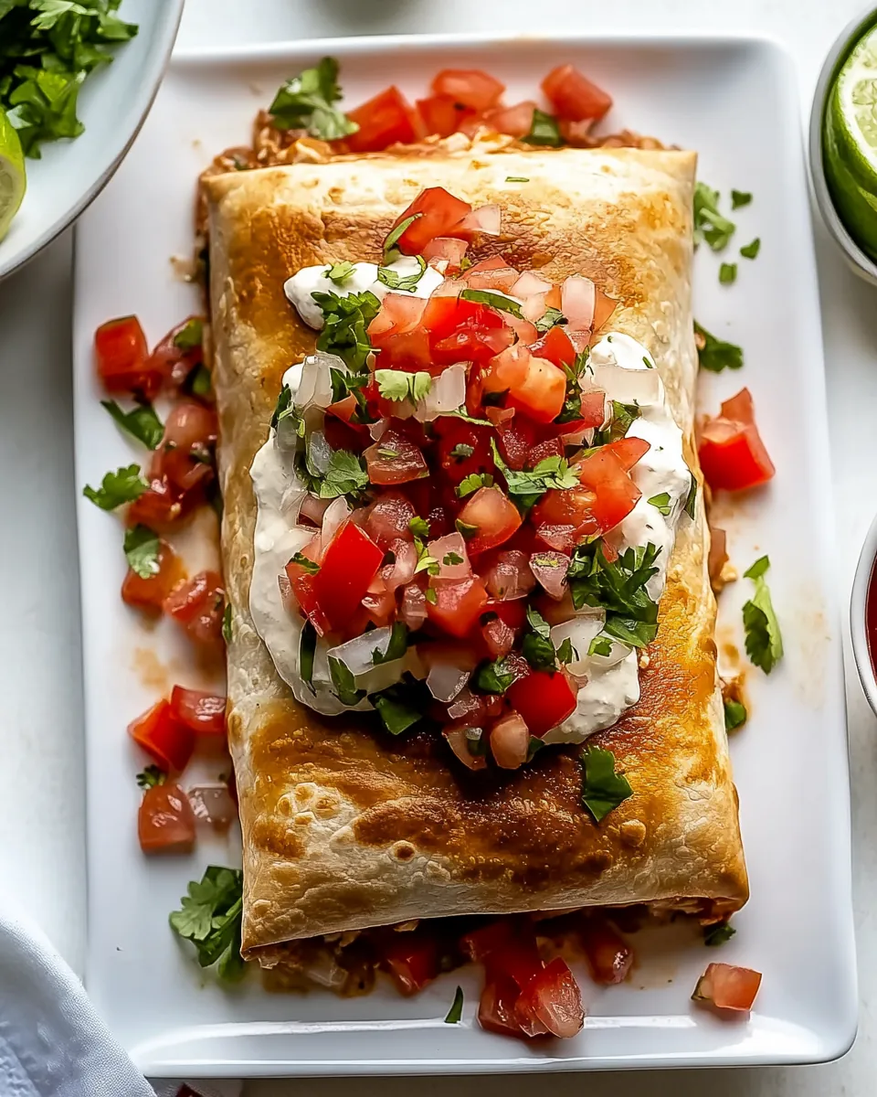 Baked Chicken Chimichangas