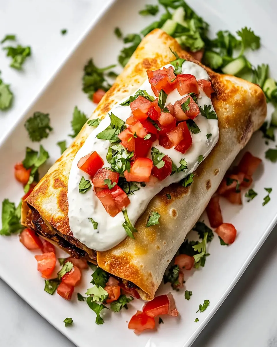 Baked Chicken Chimichangas