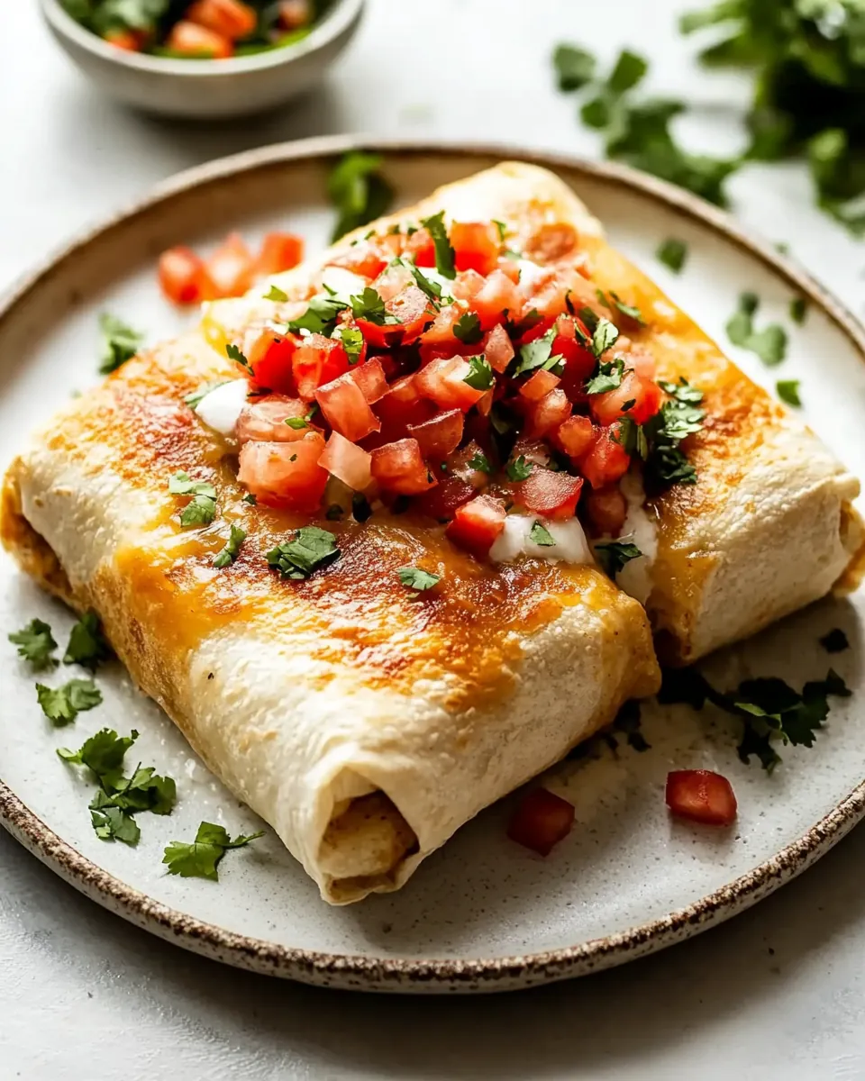 Baked Chicken Chimichangas