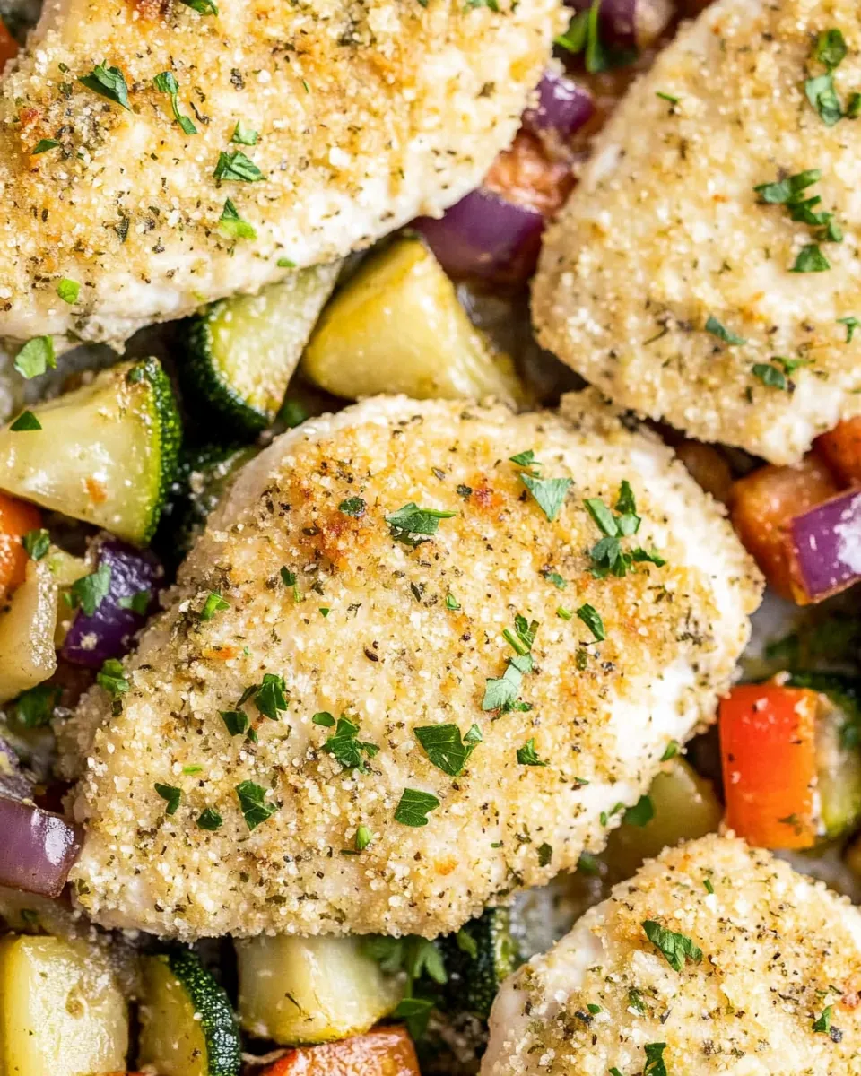 Baked Chicken Cutlets with Veggies