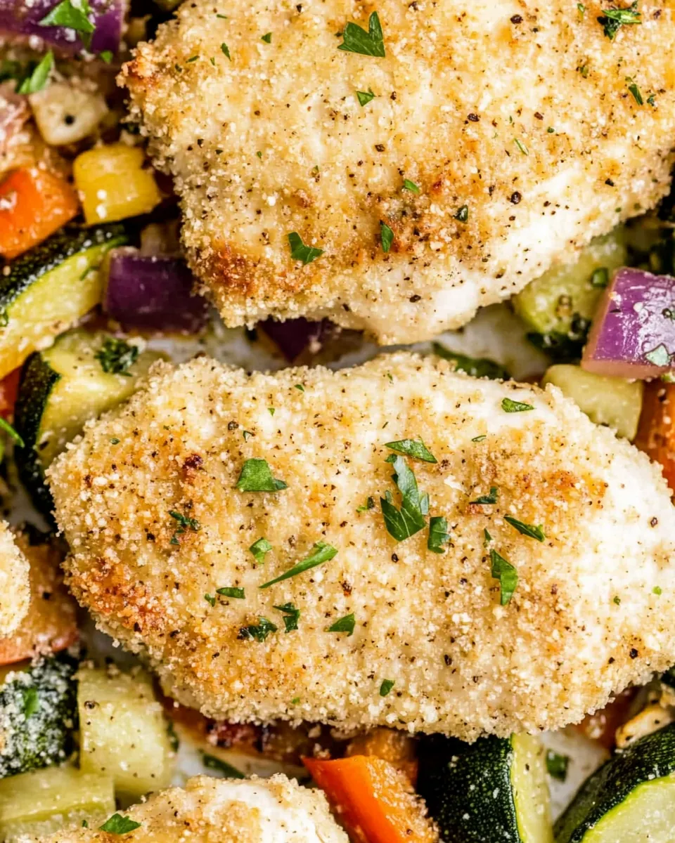 Baked Chicken Cutlets with Veggies