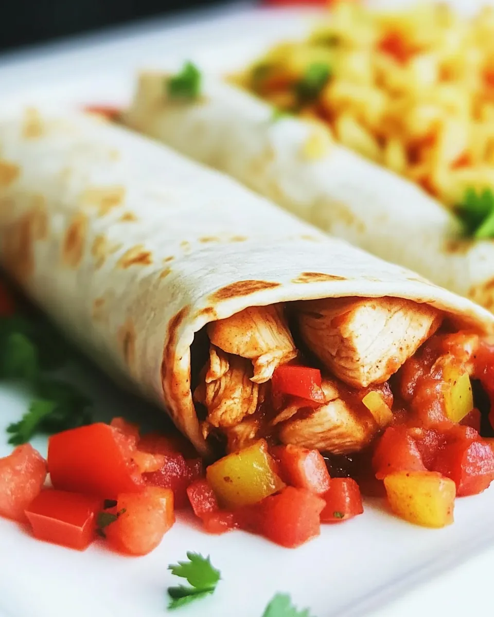 Baked Chicken Fajita Burritos