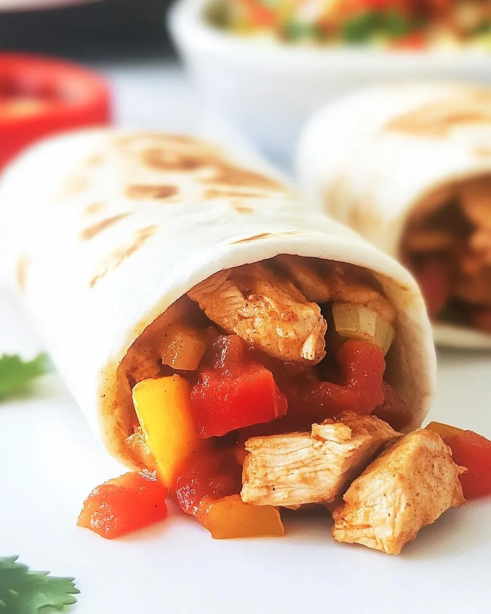 Baked Chicken Fajita Burritos