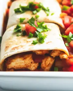 Baked Chicken Fajita Burritos