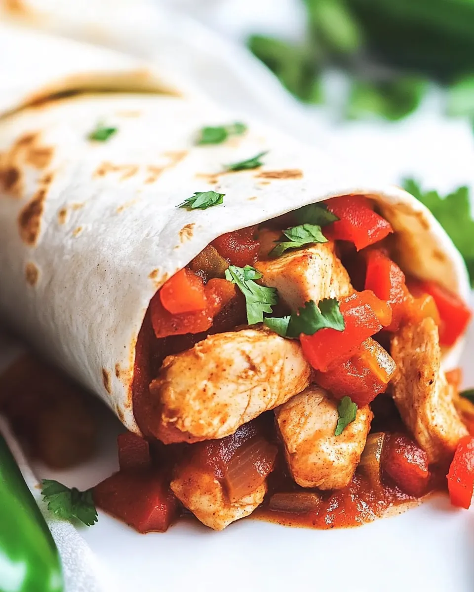 Baked Chicken Fajita Burritos
