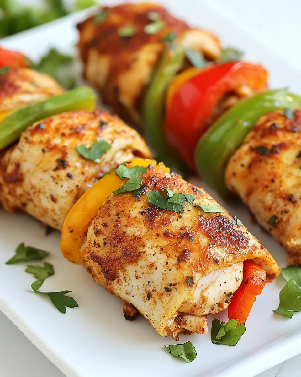 Baked Chicken Fajita Rollups