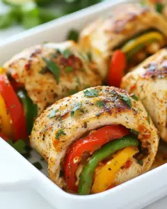 Baked Chicken Fajita Rollups