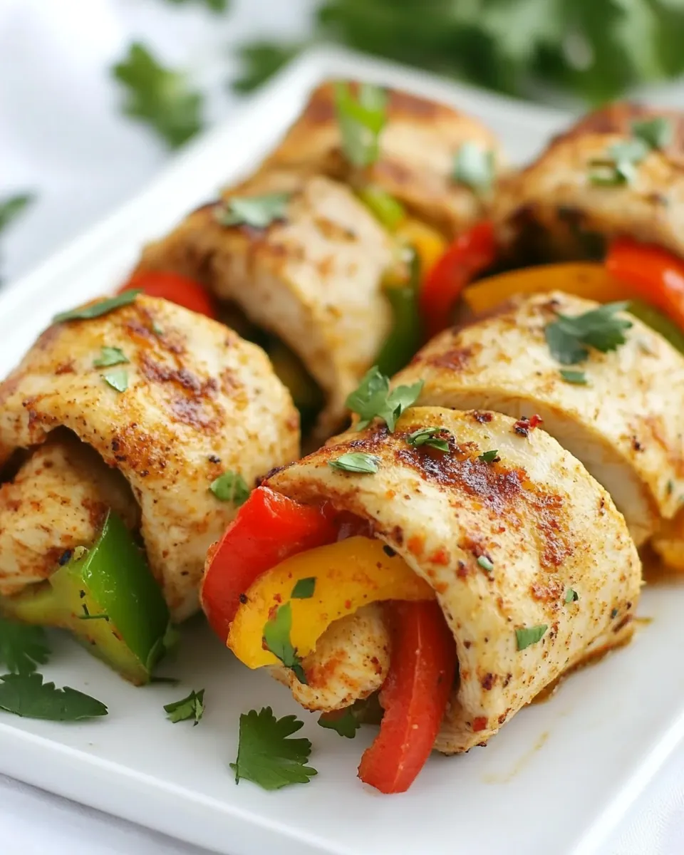 Baked Chicken Fajita Rollups