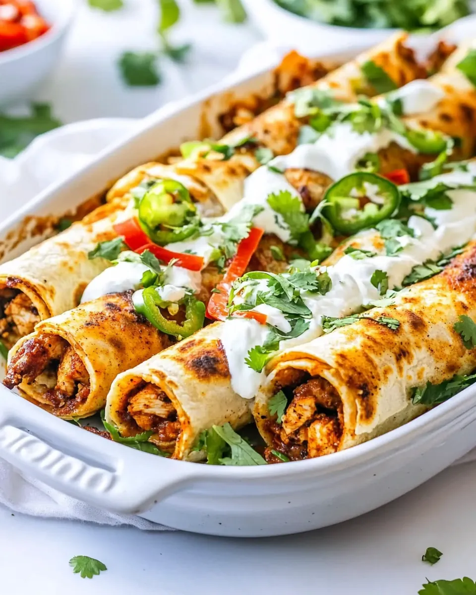 Baked Chicken Fajita Taquitos