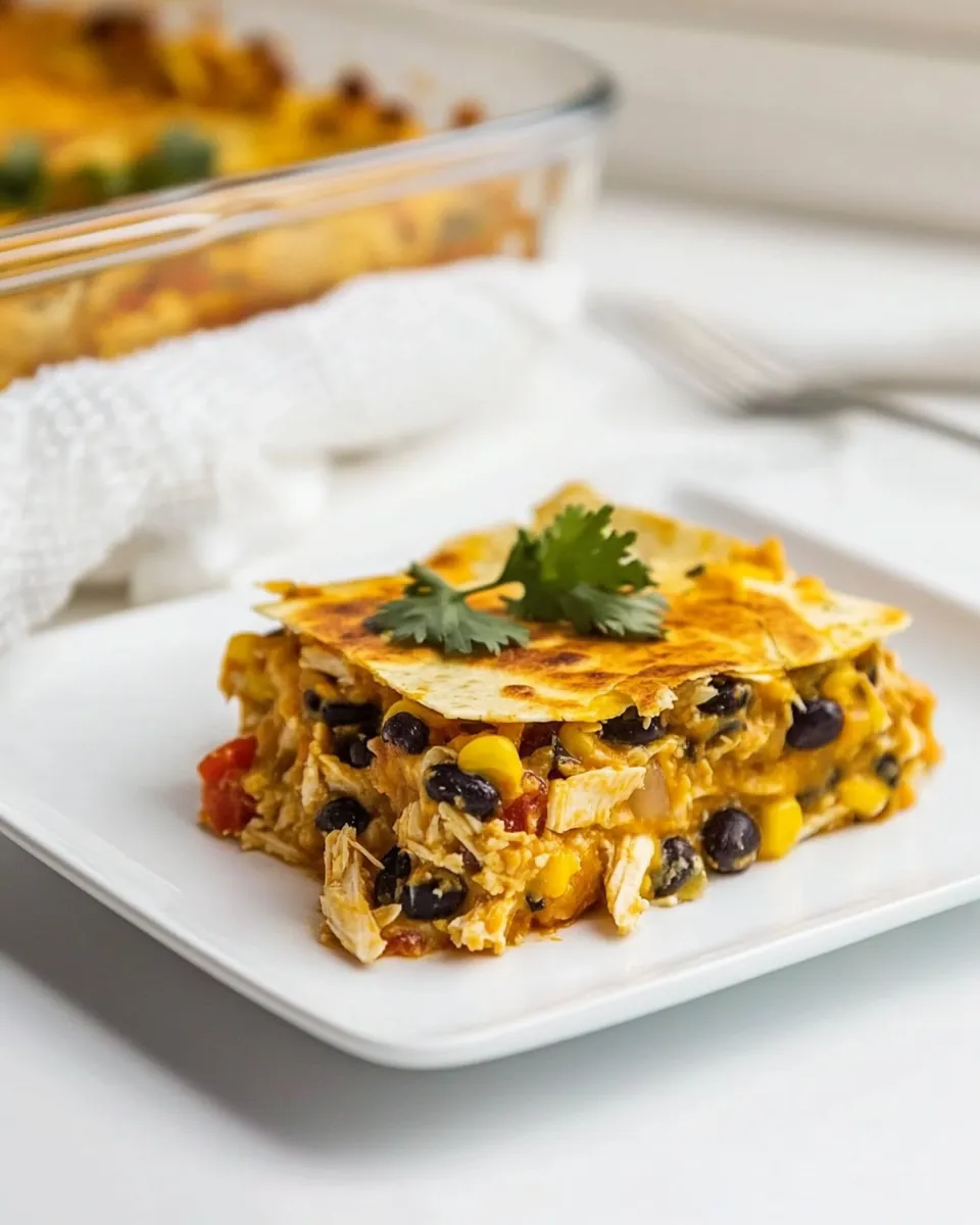 Baked Chicken Quesadilla Casserole