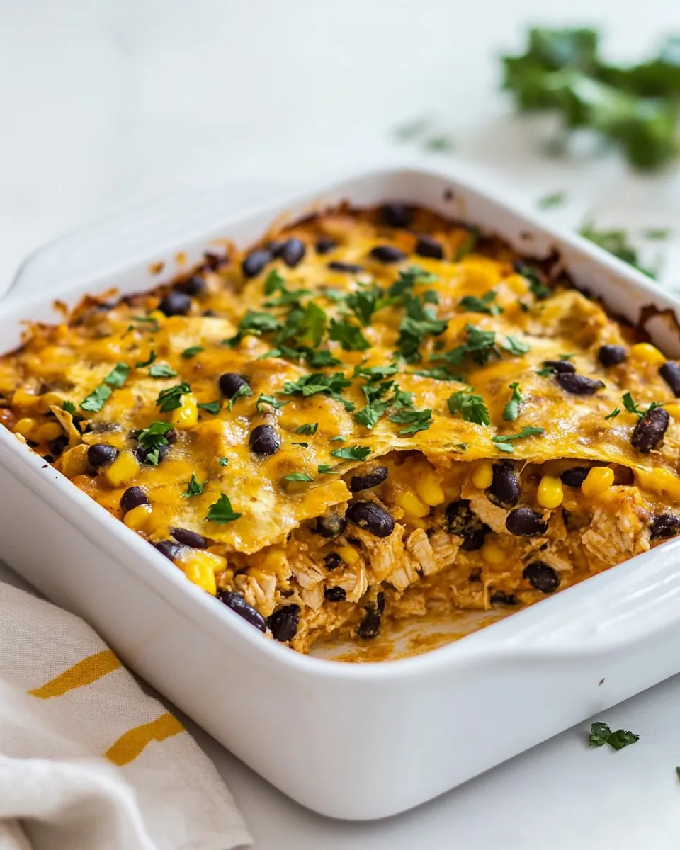 Baked Chicken Quesadilla Casserole