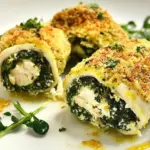 Baked Chicken Rollatini with Spinach
