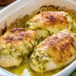 Baked Chicken Stuffed with Pesto and Cheese