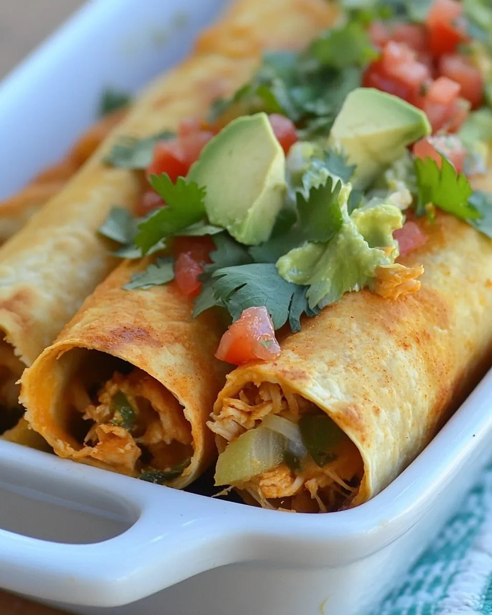 Baked Chicken Taquitos