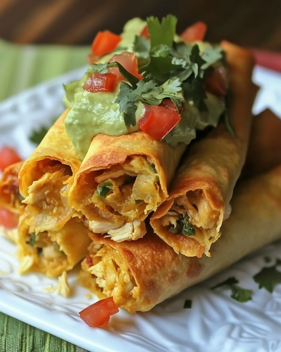 Baked Chicken Taquitos
