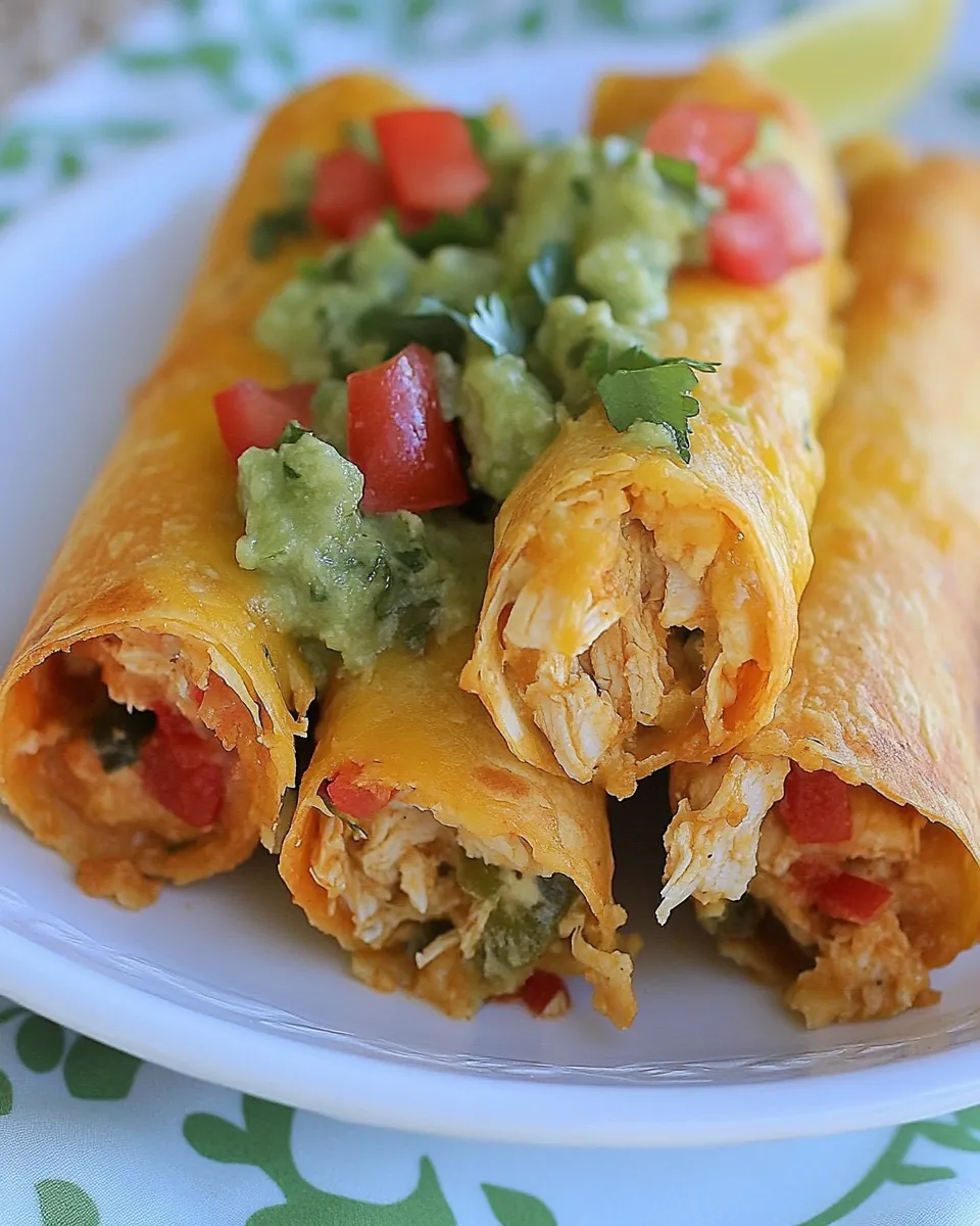 Baked Chicken Taquitos