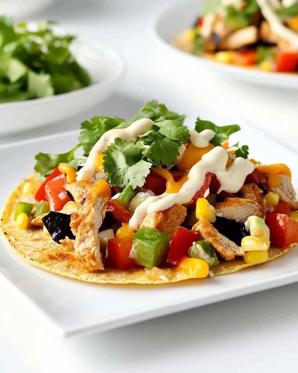 Baked Chicken Tostadas