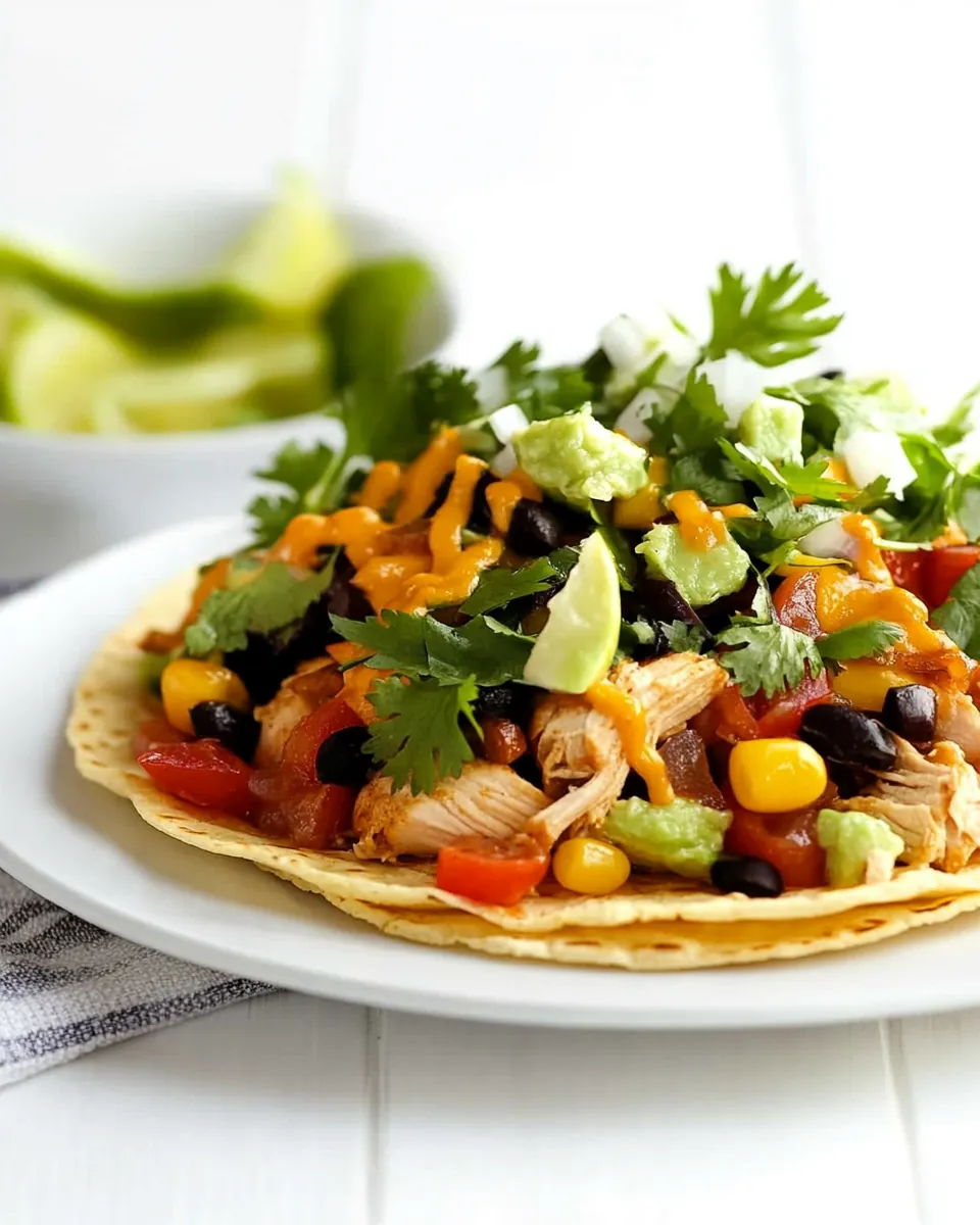 Baked Chicken Tostadas