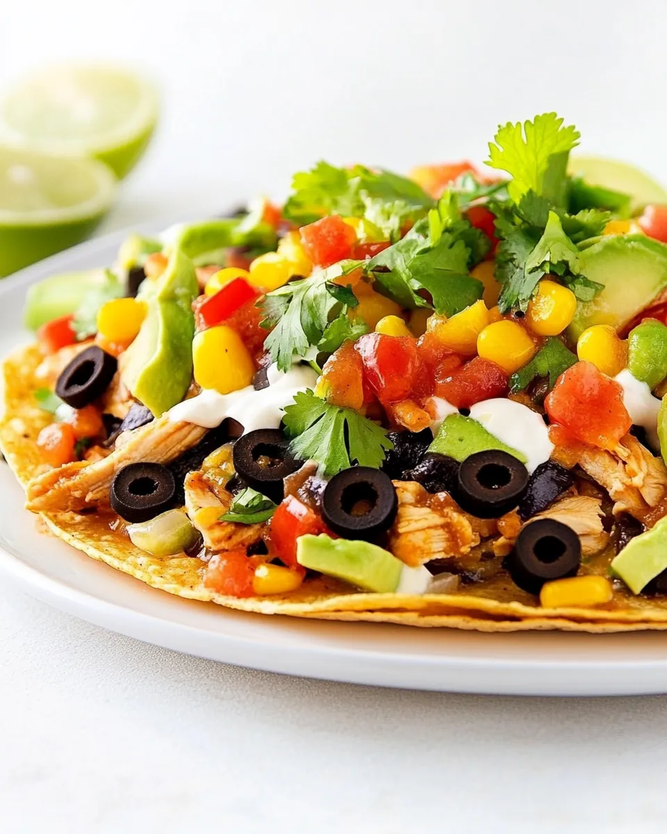 Baked Chicken Tostadas