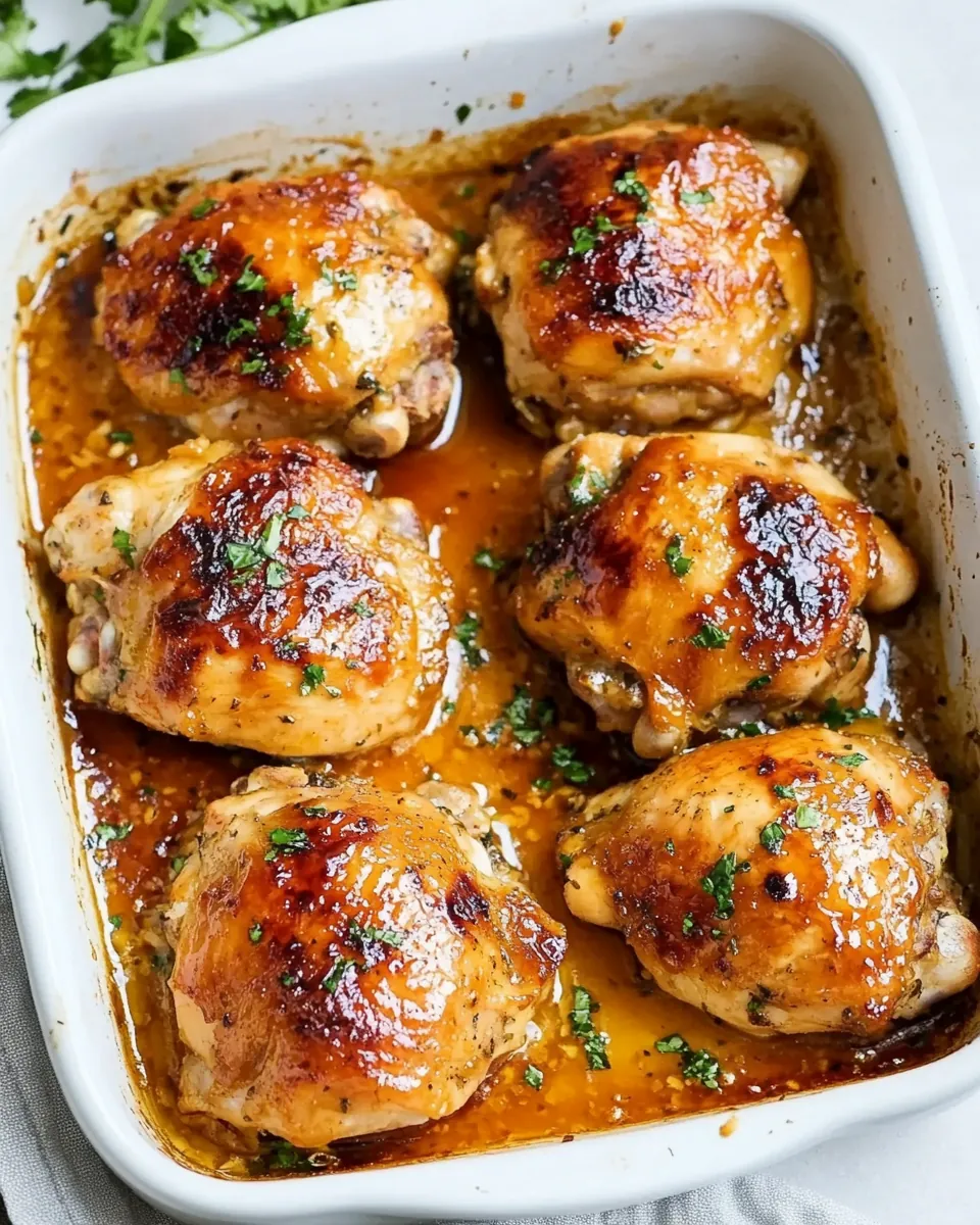 Baked Chicken with Honey Garlic
