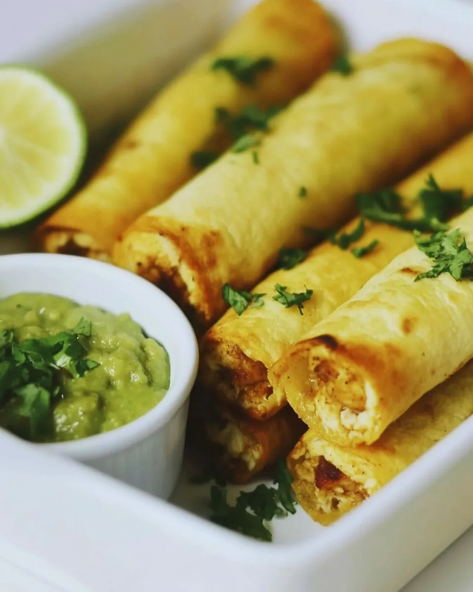 Baked Chipotle Chicken Taquitos