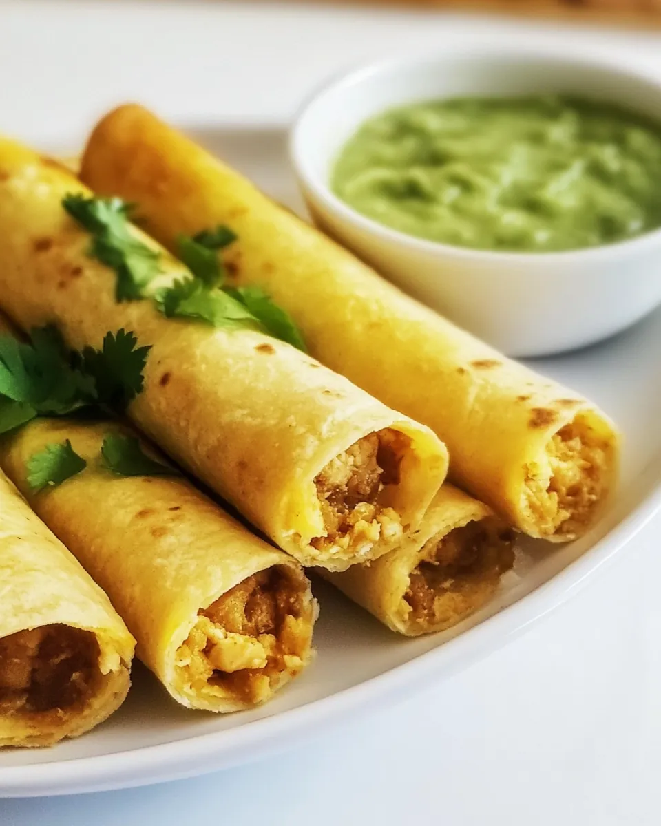 Baked Chipotle Chicken Taquitos
