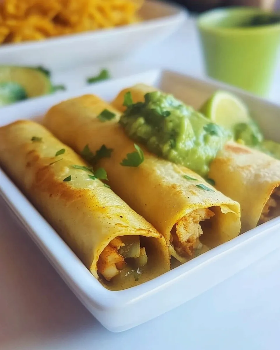 Baked Chipotle Chicken Taquitos