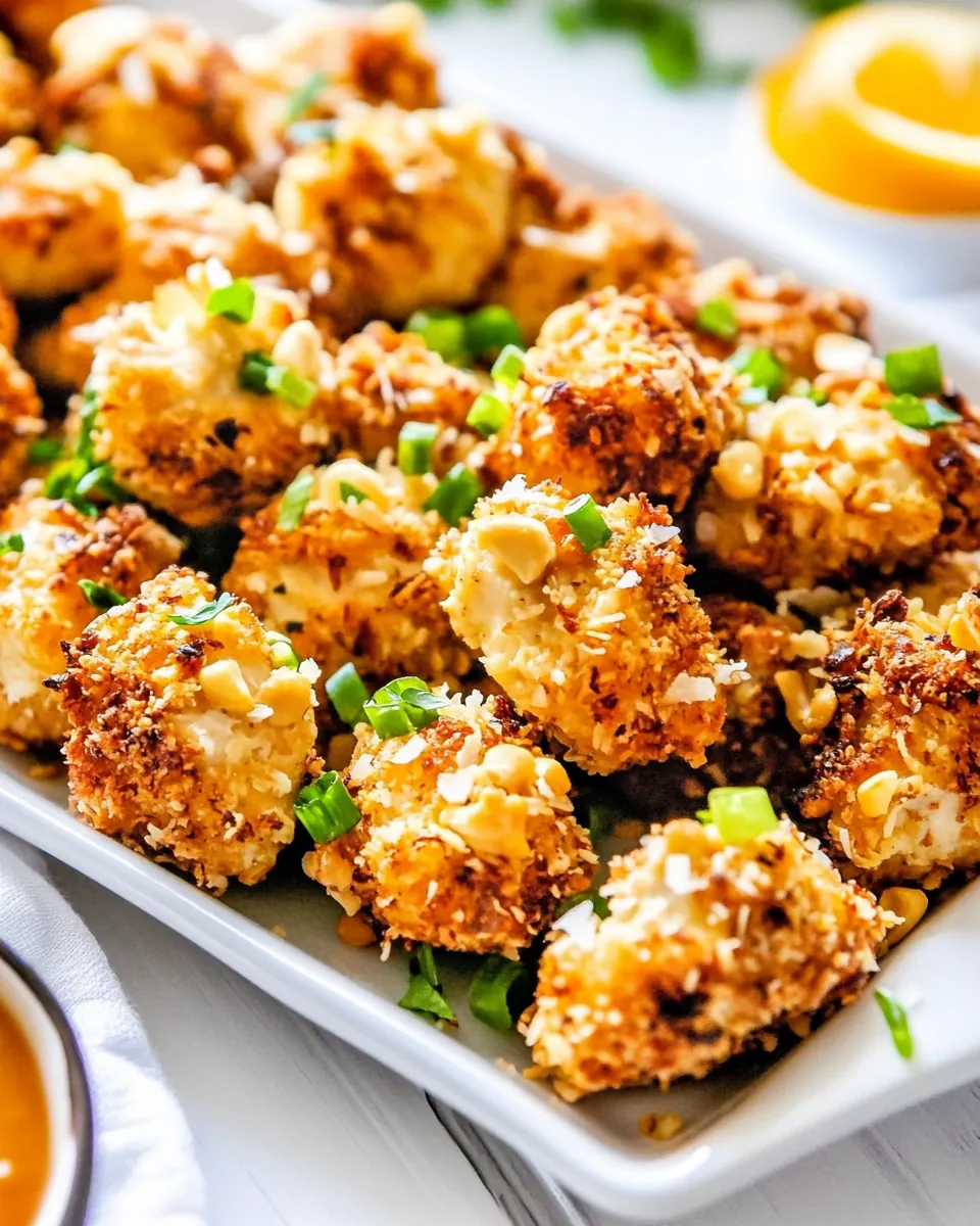 Baked Coconut Cashew Chicken Bites