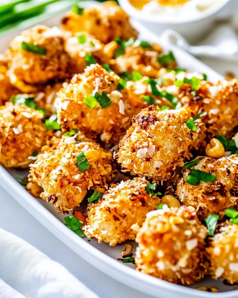 Baked Coconut Cashew Chicken Bites