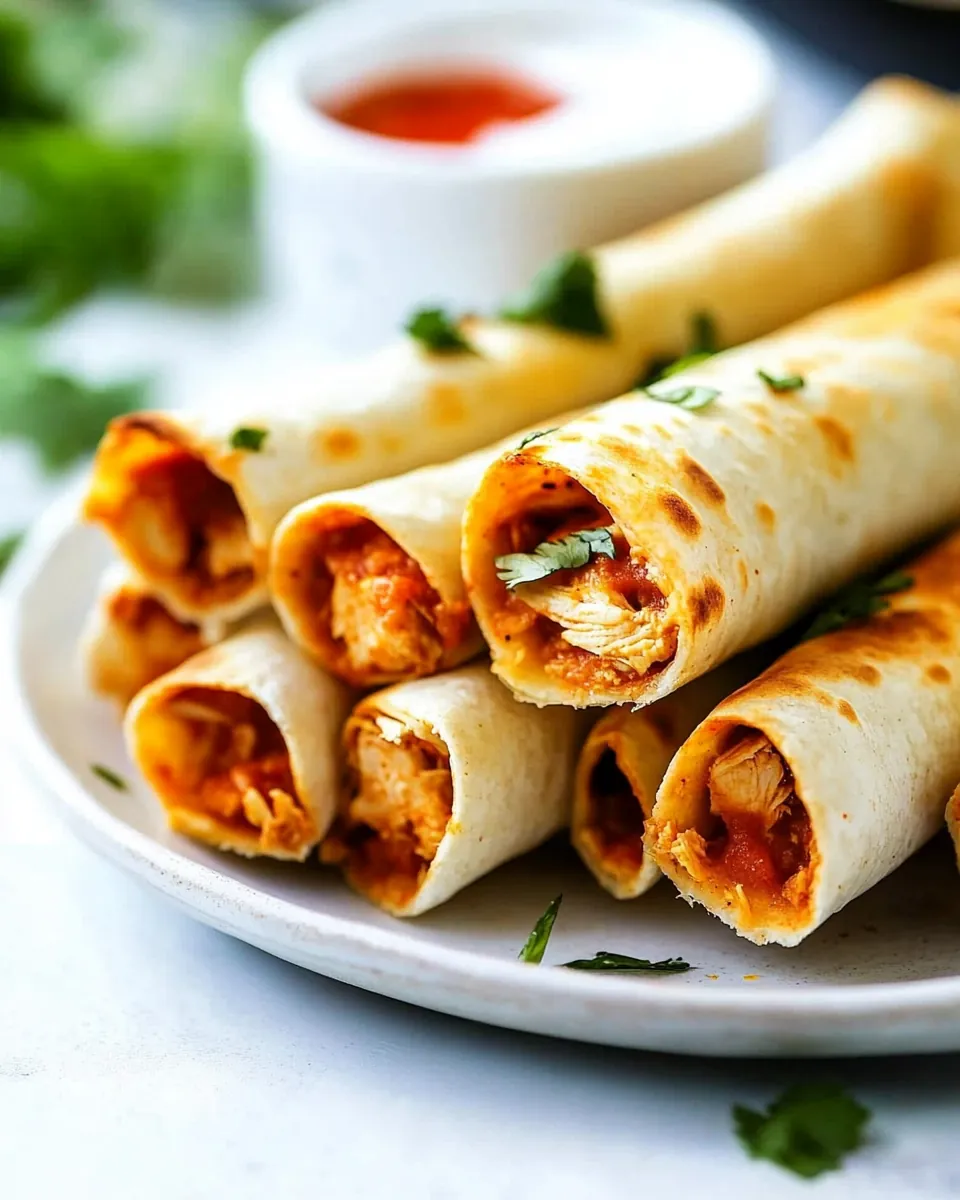 Baked Cream Cheese Chicken Taquitos