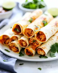 Baked Cream Cheese Chicken Taquitos