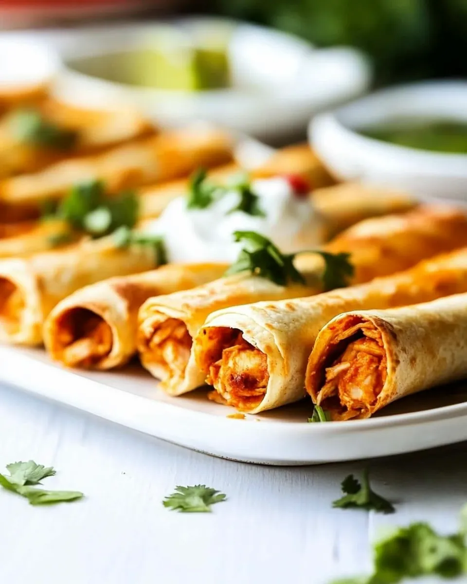 Baked Cream Cheese Chicken Taquitos