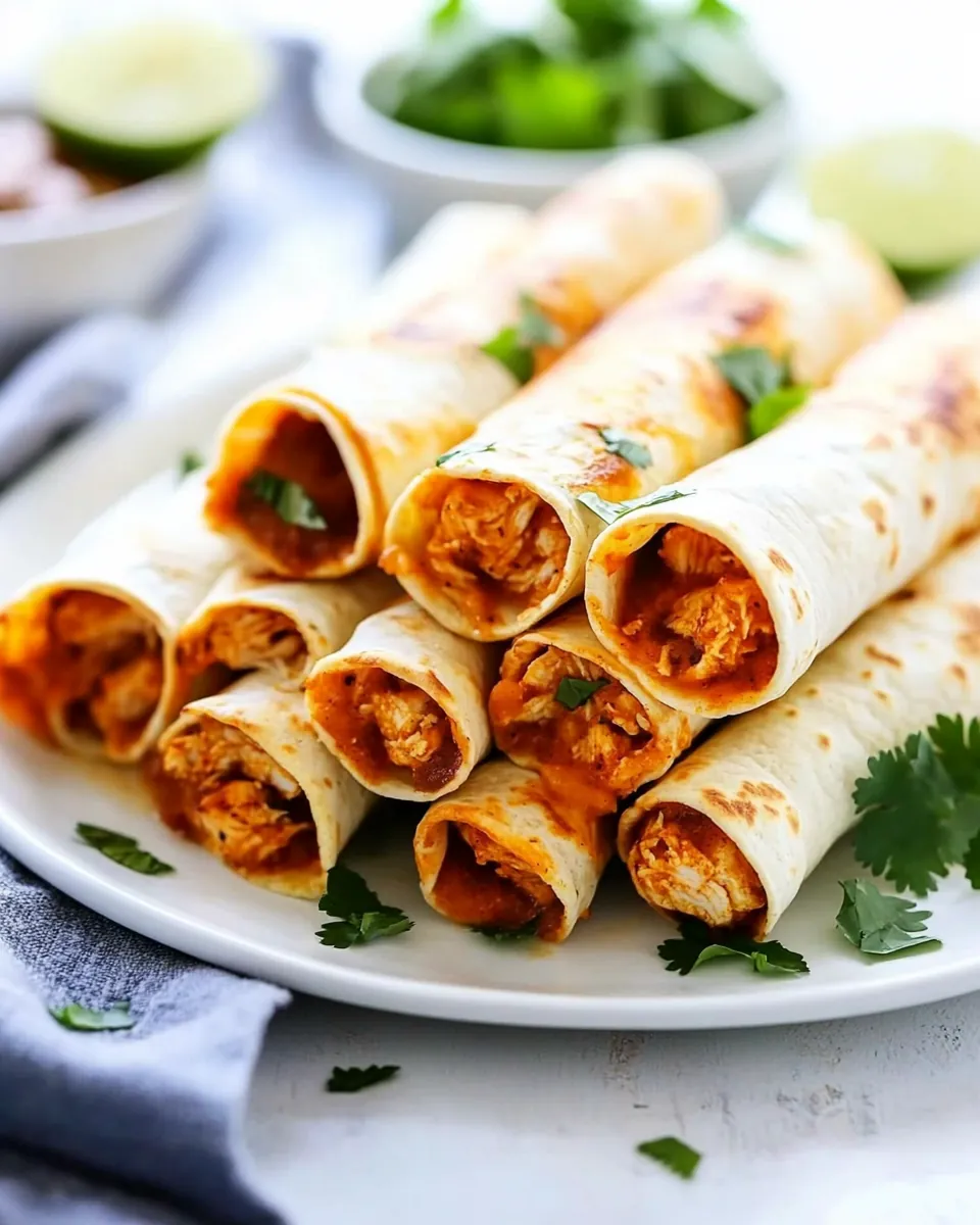Baked Cream Cheese Chicken Taquitos