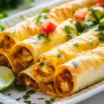 Baked Creamy Cheesy Chicken Flautas