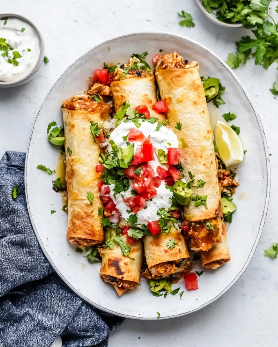 Baked Creamy Chicken Taquitos