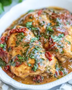 Baked Creamy Sun-Dried Tomato Chicken