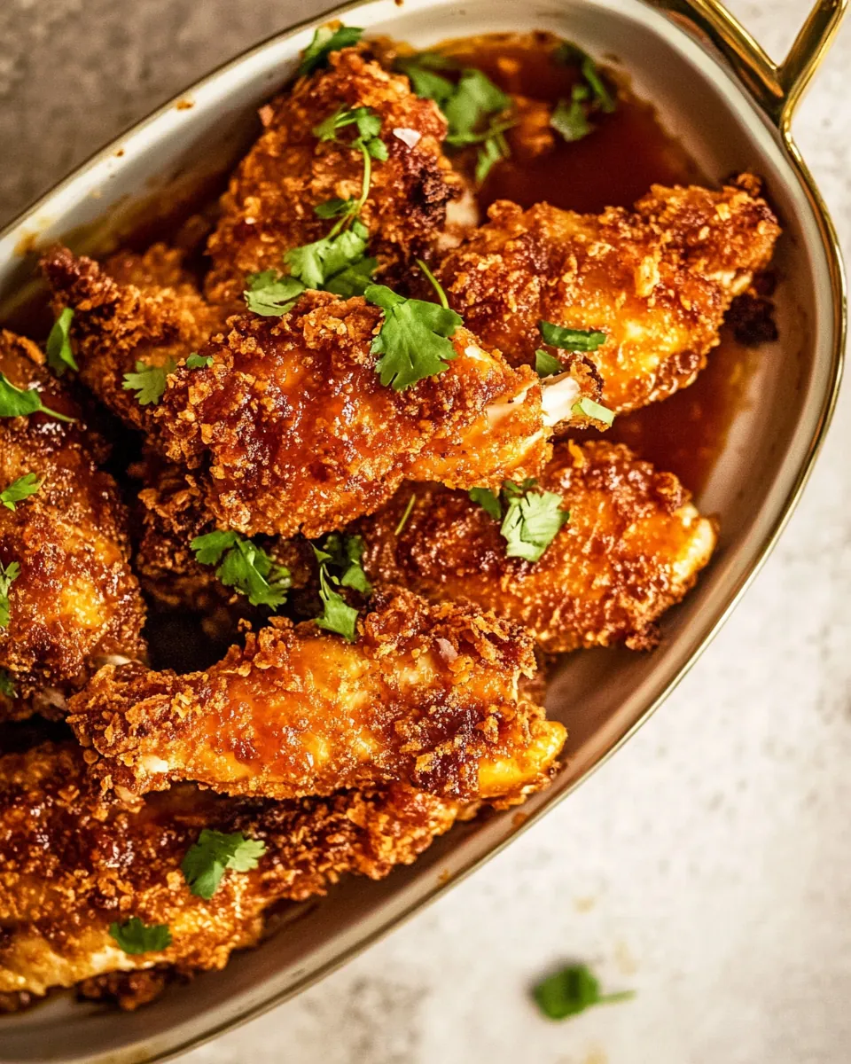 Baked Crunchy Honey Buffalo Chicken
