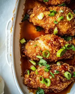 Baked Crunchy Honey Buffalo Chicken