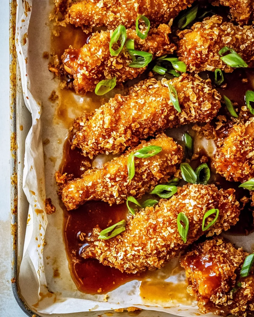 Baked Crunchy Honey Buffalo Chicken