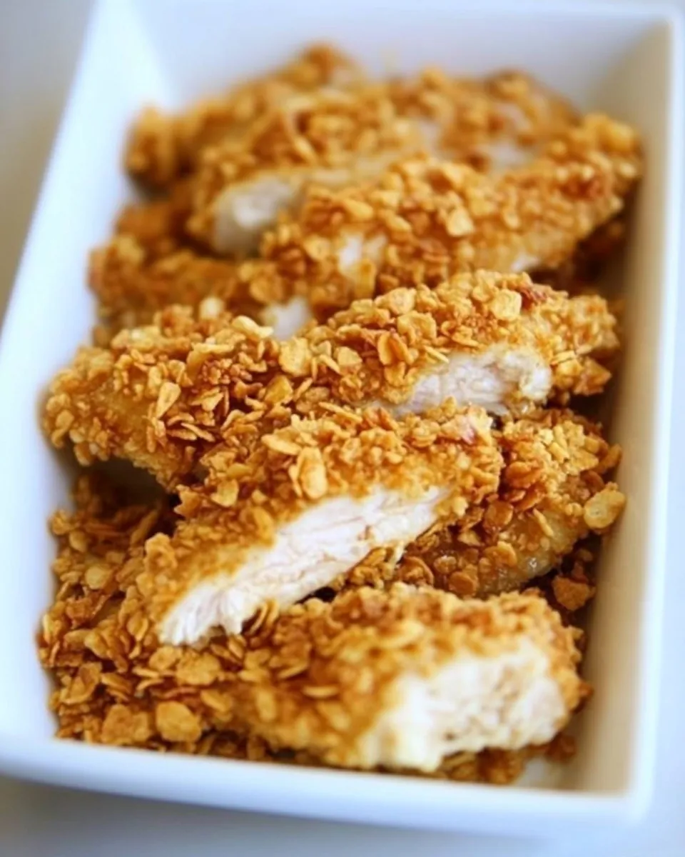 Baked Crunchy Honey Cornflake Chicken