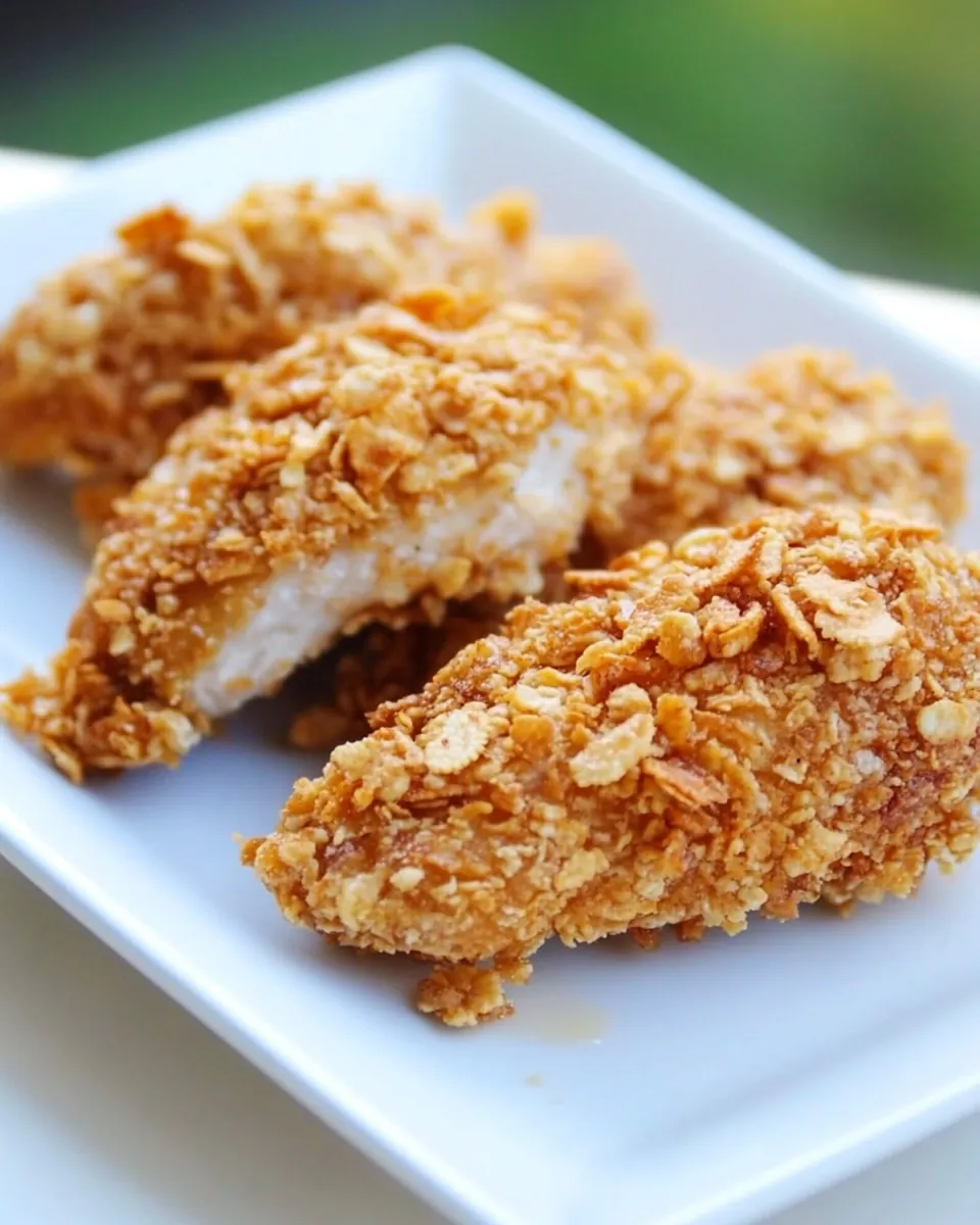 Baked Crunchy Honey Cornflake Chicken