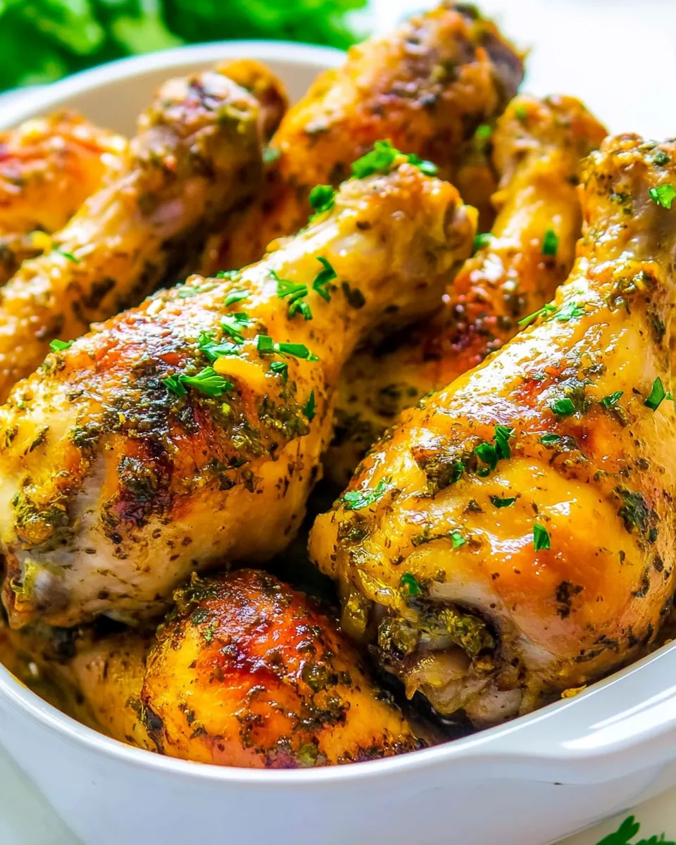 Baked Garlic Ginger Chicken Drumsticks