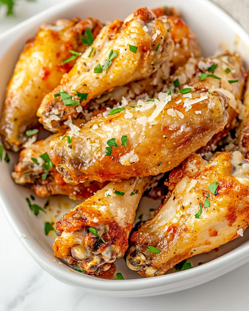 Baked Garlic Parmesan Chicken Wings