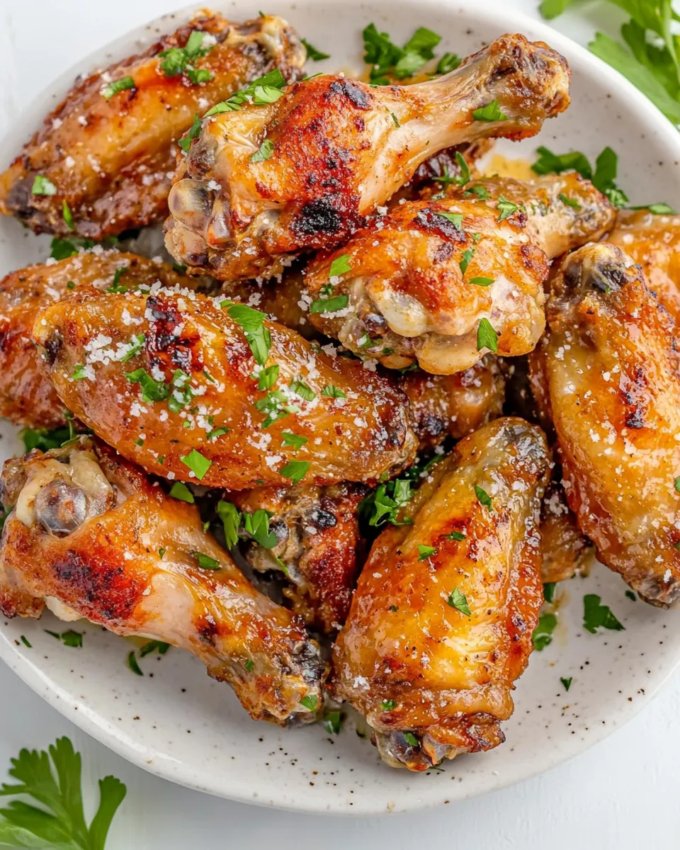 Baked Garlic Parmesan Chicken Wings