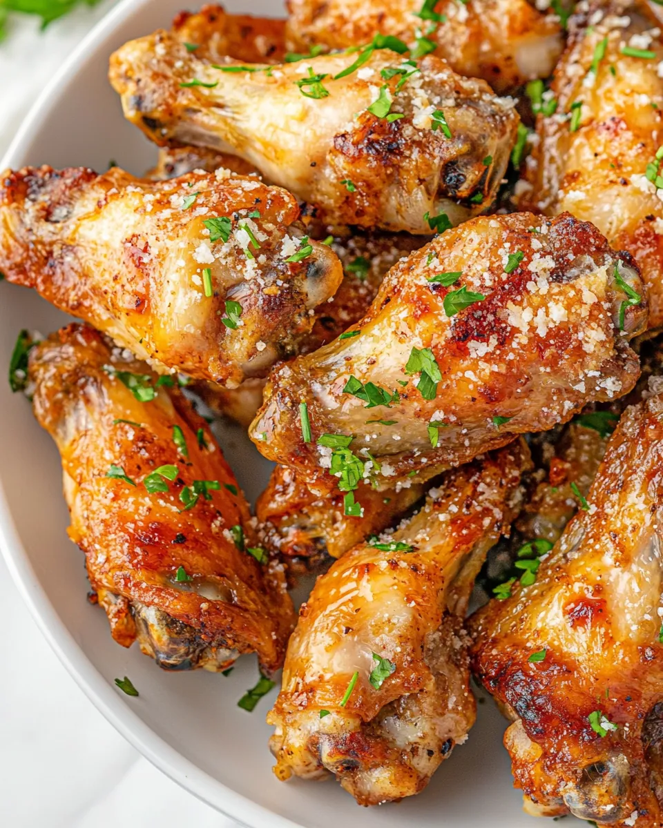 Baked Garlic Parmesan Chicken Wings