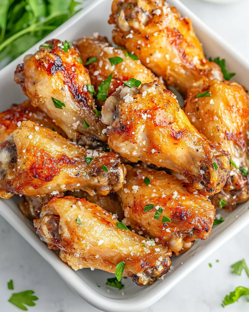 Baked Garlic Parmesan Chicken Wings