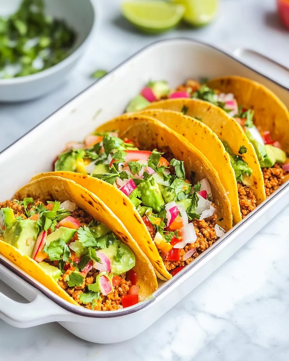 Baked Ground Chicken Tacos