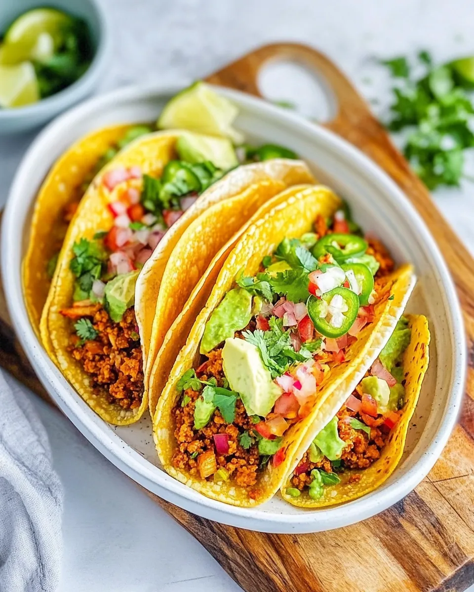 Baked Ground Chicken Tacos